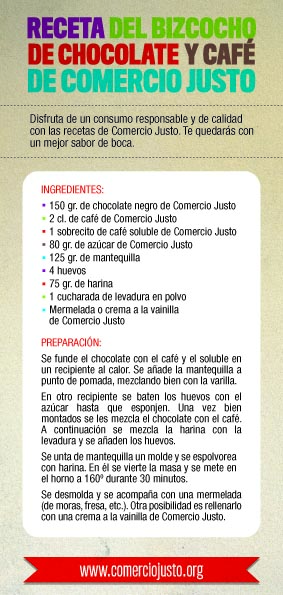 receta bizcocho comercio justo