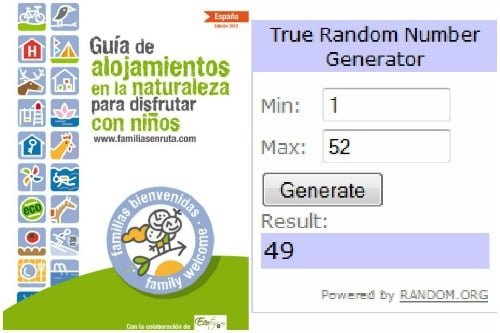 sorteo guía alojamientos en la naturaleza