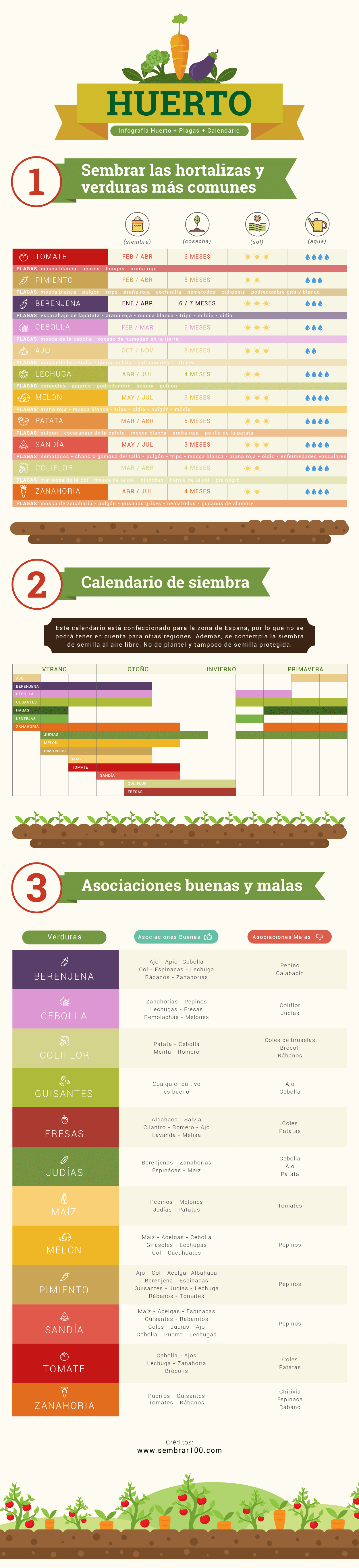 Cuándo sembrar las hortalizas y las verduras